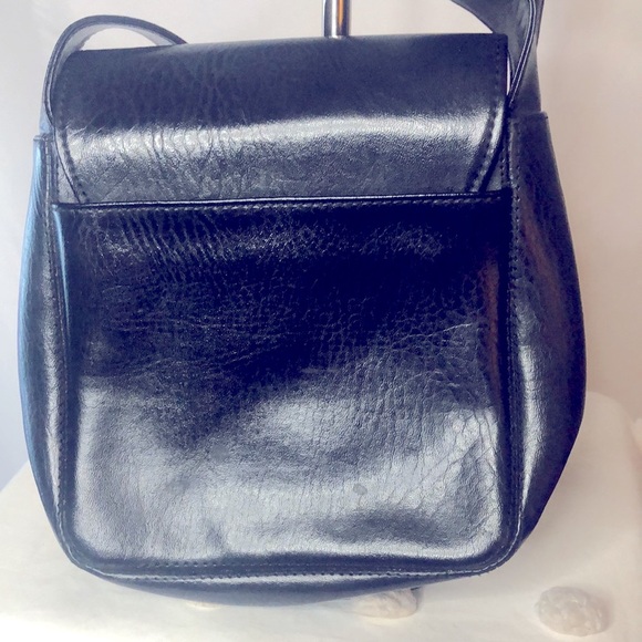 Black leather crossbody. Made in India. - Picture 6 of 13